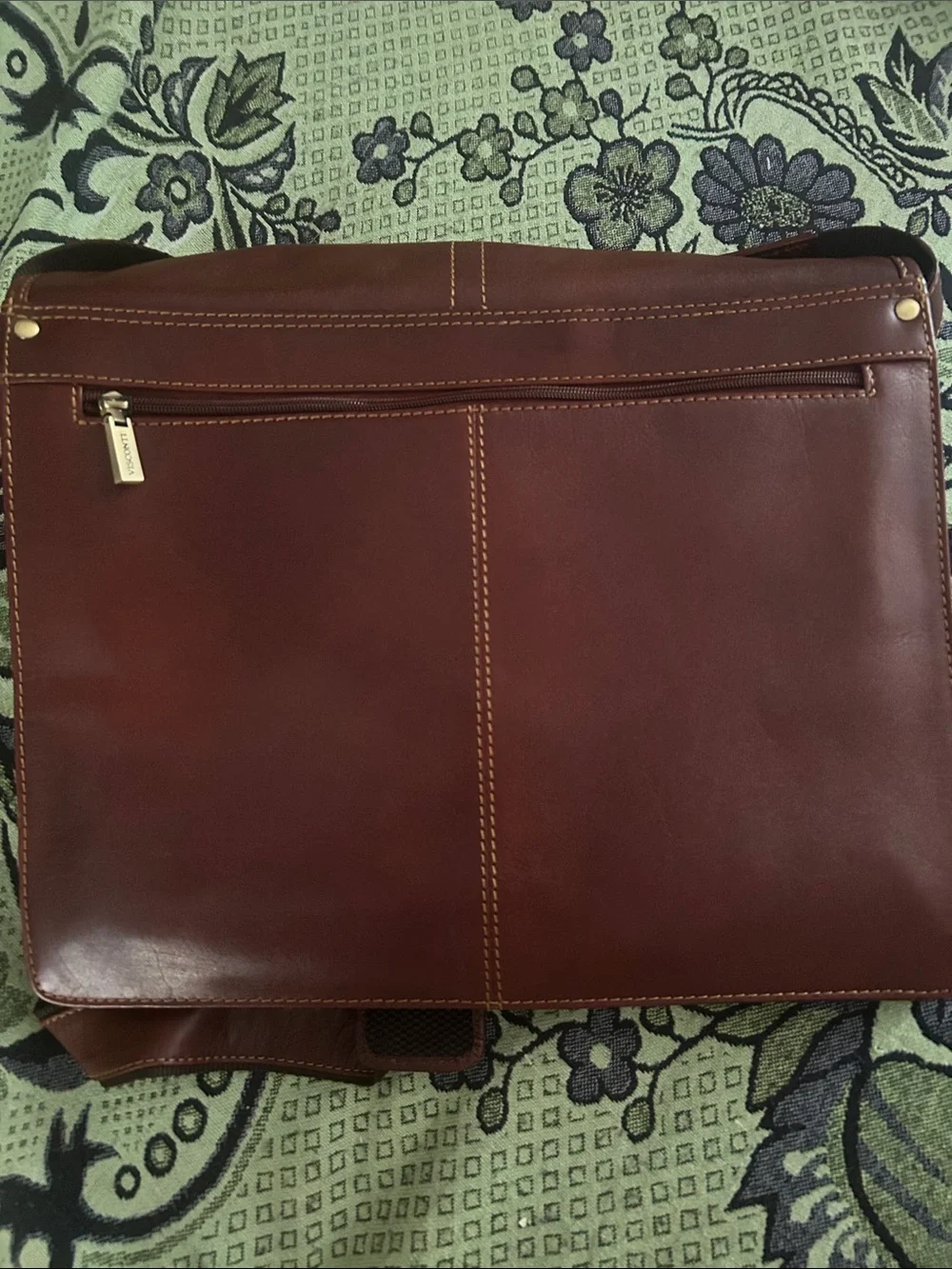 Men's Leather Messenger Bag in Deep Brown - Adjustable Crossbody